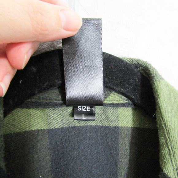 Burnside Flannel Shirt Mens Large Plaid Button Up Worthy Brewing Brewing Company - Picture 5 of 10